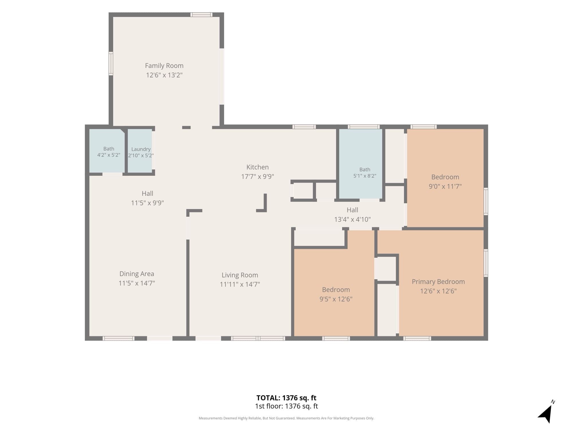 Floor plan for 3725 Sheryl Drive