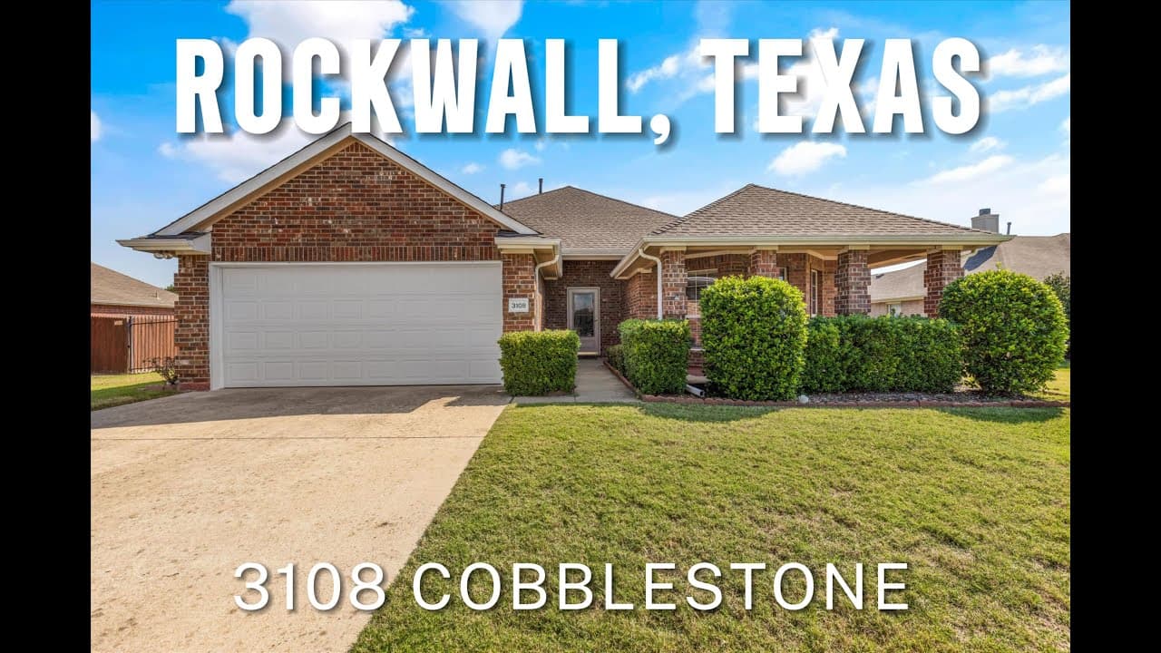 Take a Tour of this Stunning Rockwall Home! 3108 Cobblestone Rockwall, TX 75087