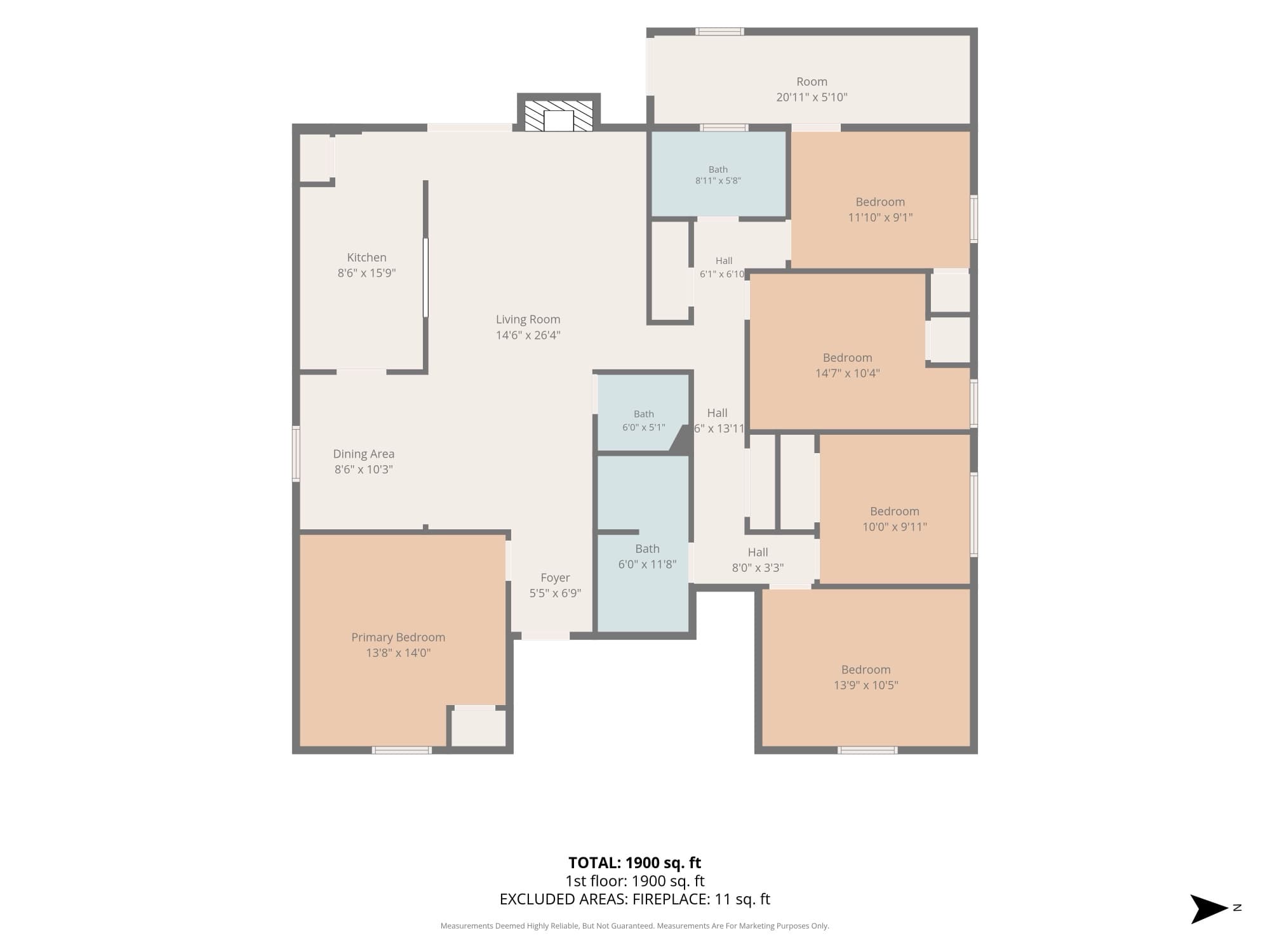 Floor plan for 831 Kelso Drive