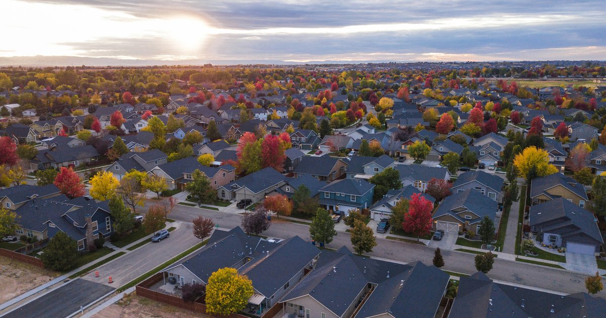 Aerial view of a DFW suburban neighborhood showing the density of deed-restricted residential communities in North Texas